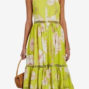 FARM Rio— Neon Garden Midi Dress
